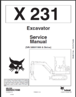 Bobcat 231 Excavator Service Manual (6720496) (SN 508911001-508911999)
