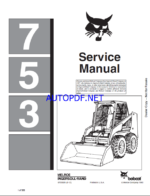 Bobcat 753 Loader Service Manual (6720326) (SN 512711001-512715999)