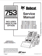 Bobcat 753 Loader Service Manual (6900090) (SN 515811001-515829999)
