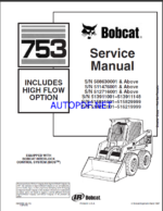 Bobcat 753 Loader Service Manual (6900090) (SN 516211001-516219999)
