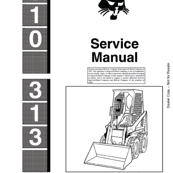Bobcat 310 Loader Service Manual (6556606) (SN 499611001-499699999)
