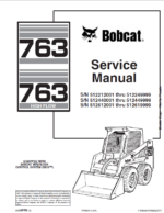 Bobcat 763 Loader Service Manual (6900091) (SN 512212001-512249999)