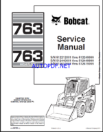 Bobcat 763 Loader Service Manual (6900091) (SN 512612001-512619999)