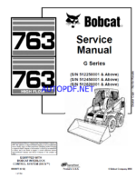 Bobcat 763 Loader Service Manual (6900977) (SN 512450001-512499999)