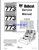 Bobcat 773 Loader Service Manual (6900834) (SN 500K11001-500K99999)