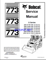 Bobcat 773 Loader Service Manual (6900834) (SN 517611001-517625000)