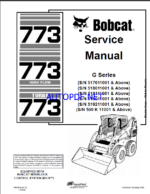 Bobcat 773 Loader Service Manual (6900834) (SN 518111001-518199999)