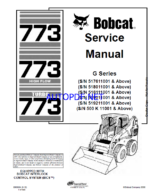 Bobcat 773 Loader Service Manual (6900834) (SN 519011001-519028000)