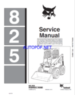 Bobcat 825 Loader Service Manual (6549899) (SN 495811001-495899999)
