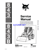 Bobcat 843 Loader Service Manual (6566091) (SN 502011001-502012999)