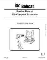 Bobcat 319 Excavator Service Manual (6904188) (SN 563311001-563399999)
