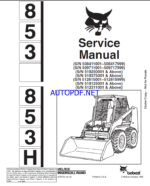 Bobcat 853 Loader Service Manual (6720755) (SN 510250001-510299999)