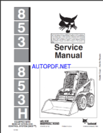 Bobcat 853 Loader Service Manual (6724012) (SN 512811001-512899999)