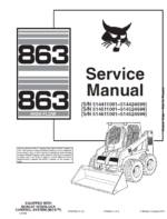 Bobcat 863 Loader Service Manual (6724799) (SN 514411001-514424999)