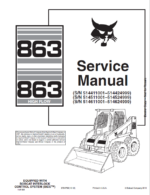 Bobcat 863 Loader Service Manual (6724799) (SN 514611001-514624999)