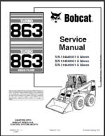 Bobcat 863 Loader Service Manual (6900942) (SN 514440001-514499999)