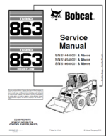 Bobcat 863 Loader Service Manual (6900942) (SN 514640001-514699999)