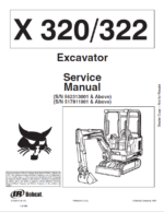 Bobcat 320 Excavator Service Manual (6724910) (SN 562313001-562399999)