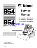 Bobcat 864 Loader Service Manual (6900945) (SN 517511001-517514999)