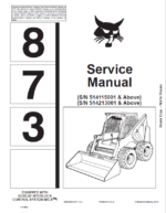 Bobcat 873 Loader Service Manual (6900382) (SN 514213001-514239999)
