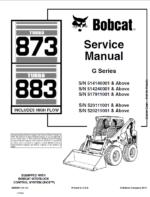 Bobcat 873 Loader Service Manual (6900847) (SN 514140001-514199999)