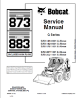 Bobcat 873 Loader Service Manual (6900847) (SN 514240001-514299999)
