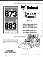 Bobcat 883 Loader Service Manual (6900847) (SN 520211001-520299999)