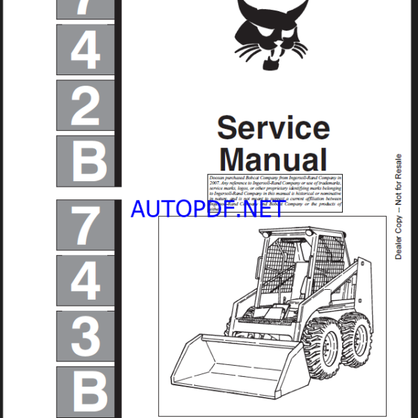 Bobcat 742 Loader Service Manual (6720772) (SN 509418001-509499999)