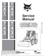 Bobcat 743 Loader Service Manual (6566109) (SN 501911001-501999999)