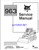 Bobcat 963 Loader Service Manual (6724545) (SN 562211001-562214999)