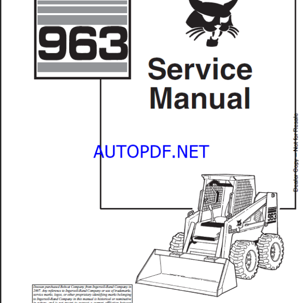 Bobcat 963 Loader Service Manual (6724545) (SN 562211001-562214999)