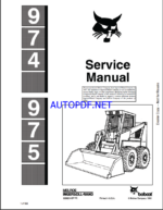 Bobcat 974 - 975 Loader Service Manual (6556214) (SN 496312001-496399999)