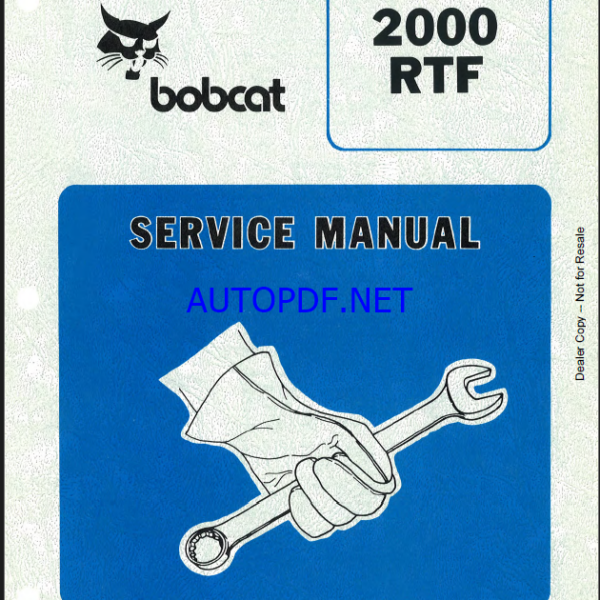 Bobcat 2000 Loader Articulated Service Manual (6566662) (SN 503015001-503099999)
