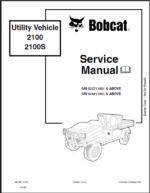 Bobcat 2100 Utility Vehicle Service Manual (6901987) (SN 524411001-524499999)