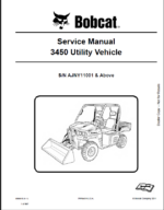 Bobcat 3450 Utility Vehicle Service Manual (6989610) (SN AJNY11001-AJNY99999)