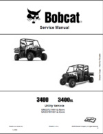 Bobcat 3400XL Utility Vehicle Service Manual (7255691) (SN B3FN17001-B3FN99999)