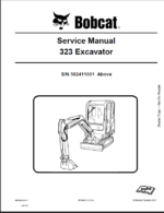 Bobcat 323 Excavator Service Manual (6903380) (SN 562411001-562499999)