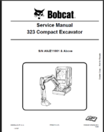 Bobcat 323 Excavator Service Manual (6986958) (SN A9JZ11001-A9JZ99999)