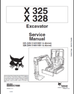 Bobcat 325 Excavator Service Manual (6900462) (SN 514013001-514099999)