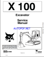 Bobcat 100 Excavator Service Manual (6570483) (SN 504911001-504911999)