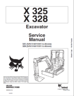 Bobcat 328 Excavator Service Manual (6900462) (SN 516611001-516699999)