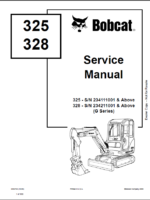 Bobcat 328 Excavator Service Manual (6902745) (SN 234211001-234299999)