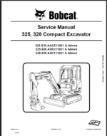 Bobcat 328 Excavator Service Manual (6986940) (SN A9K111001-A9K199999)