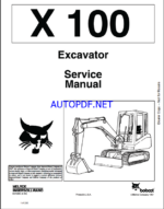 Bobcat 100 Excavator Service Manual (6570483) (SN 504912001-504999999)