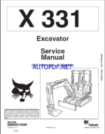 Bobcat 331 Excavator Service Manual (6724222) (SN 512911001-512912999)
