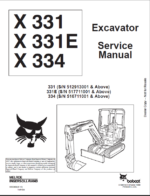 Bobcat 331 Excavator Service Manual (6900464) (SN 512913001-512999999)