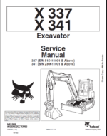 Bobcat 337 Excavator Service Manual (6900380) (SN 515411001-515499999)