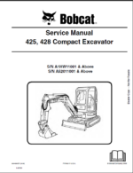 Bobcat 425 Excavator Service Manual (6904866) (SN A1HW11001-A1HW99999) (enGB)
