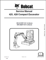 Bobcat 425 Excavator Service Manual (6904866) (SN A52011001-A52099999)