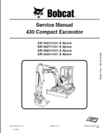 Bobcat 430 Excavator Service Manual (6902318) (SN 563011001-563099999)